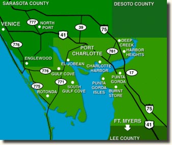 Map of Charlotte County, Florida